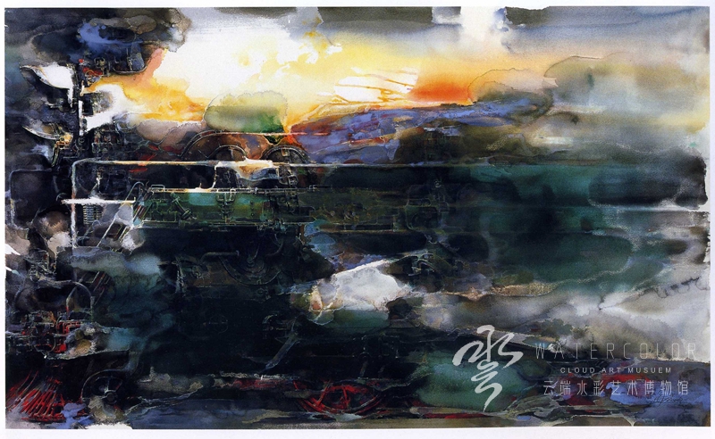水彩《世纪辉煌系列》  105x198cm  苏海青 2006   入选中国百年水彩作品 - 复件(1)